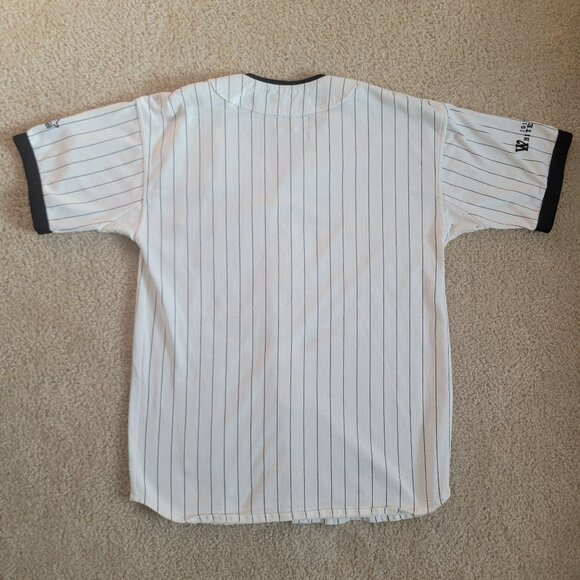 Retro 90s White Sox Jersey by Starter Cooperstown MLB Collection Pinstripe M - Picture 6 of 14